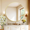 39" Gold Large Circle Mirror