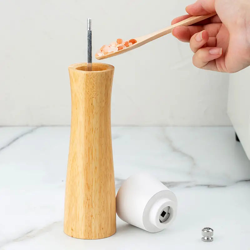 Elegant Wooden Salt and Pepper Grinder Set