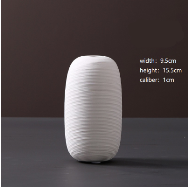 Minimalist White Ceramic Vase