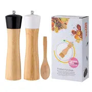 Elegant Wooden Salt and Pepper Grinder Set