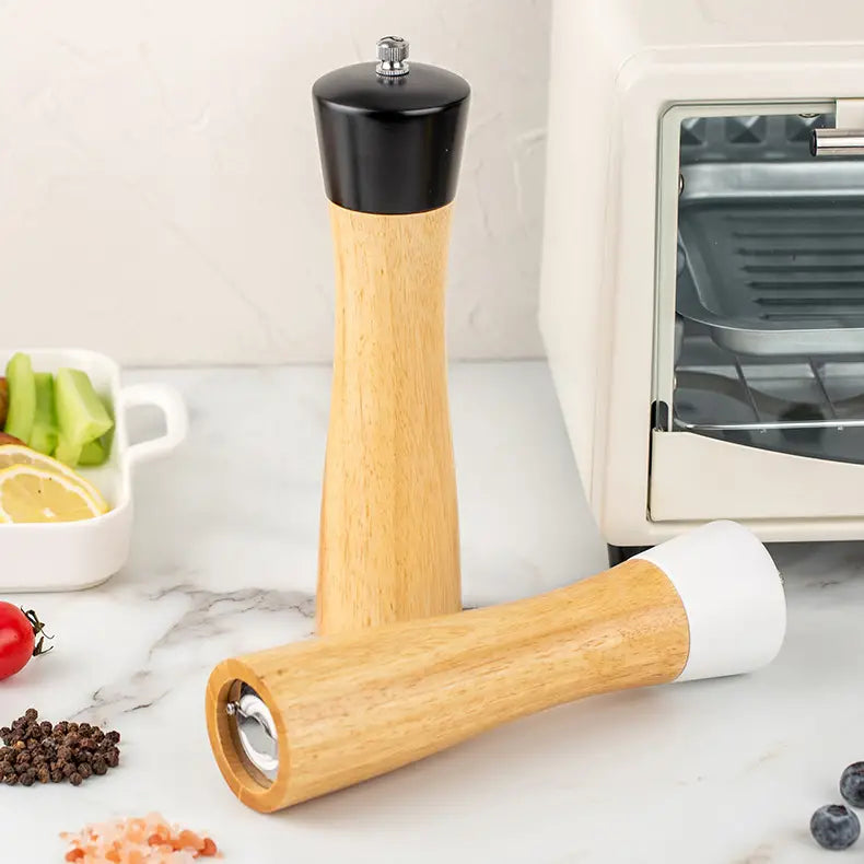 Elegant Wooden Salt and Pepper Grinder Set