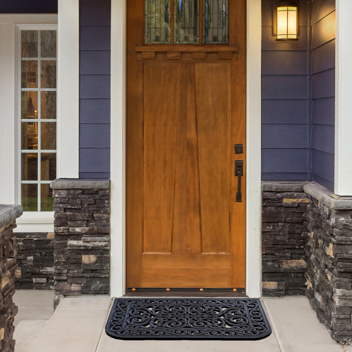 Wrought Iron Rubber Door Mat Tuscany