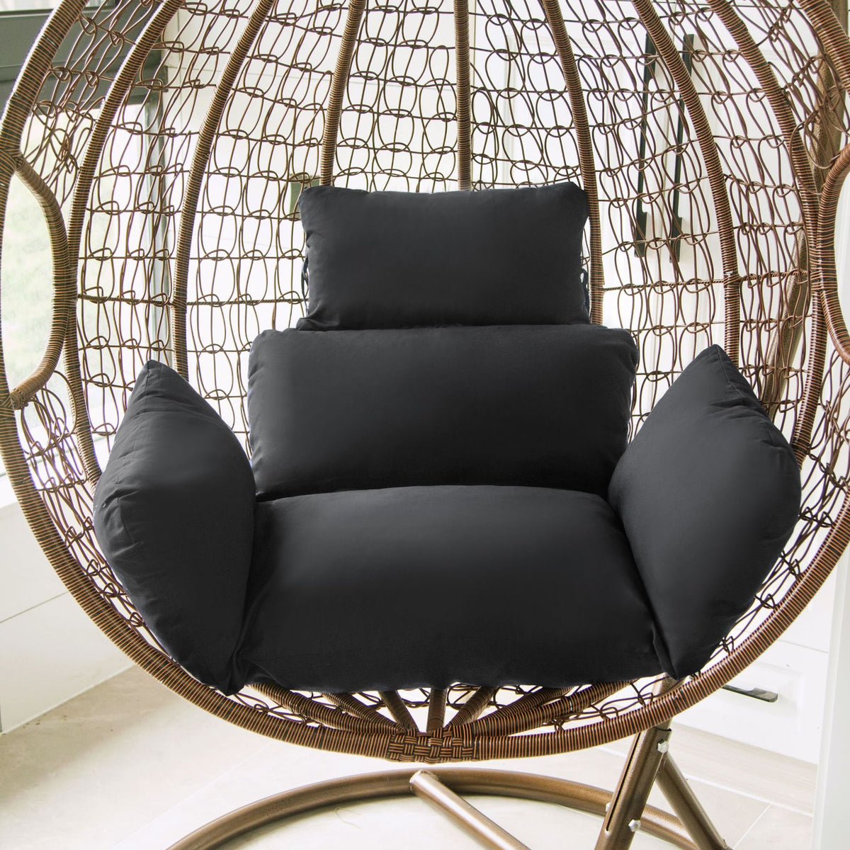 Large Solid Color Rattan Chair Cushion