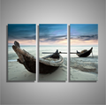 Modern Minimalist Canvas Painting - Three Boat Prints