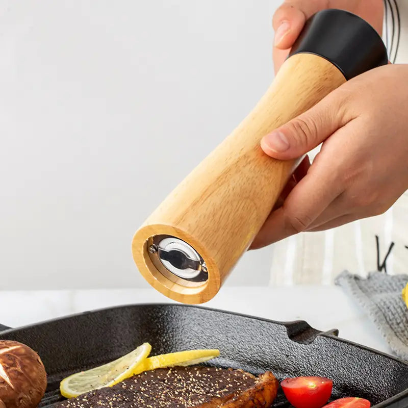 Elegant Wooden Salt and Pepper Grinder Set
