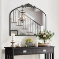 HQiJun Antique Arched Farmhouse Wall Mirror