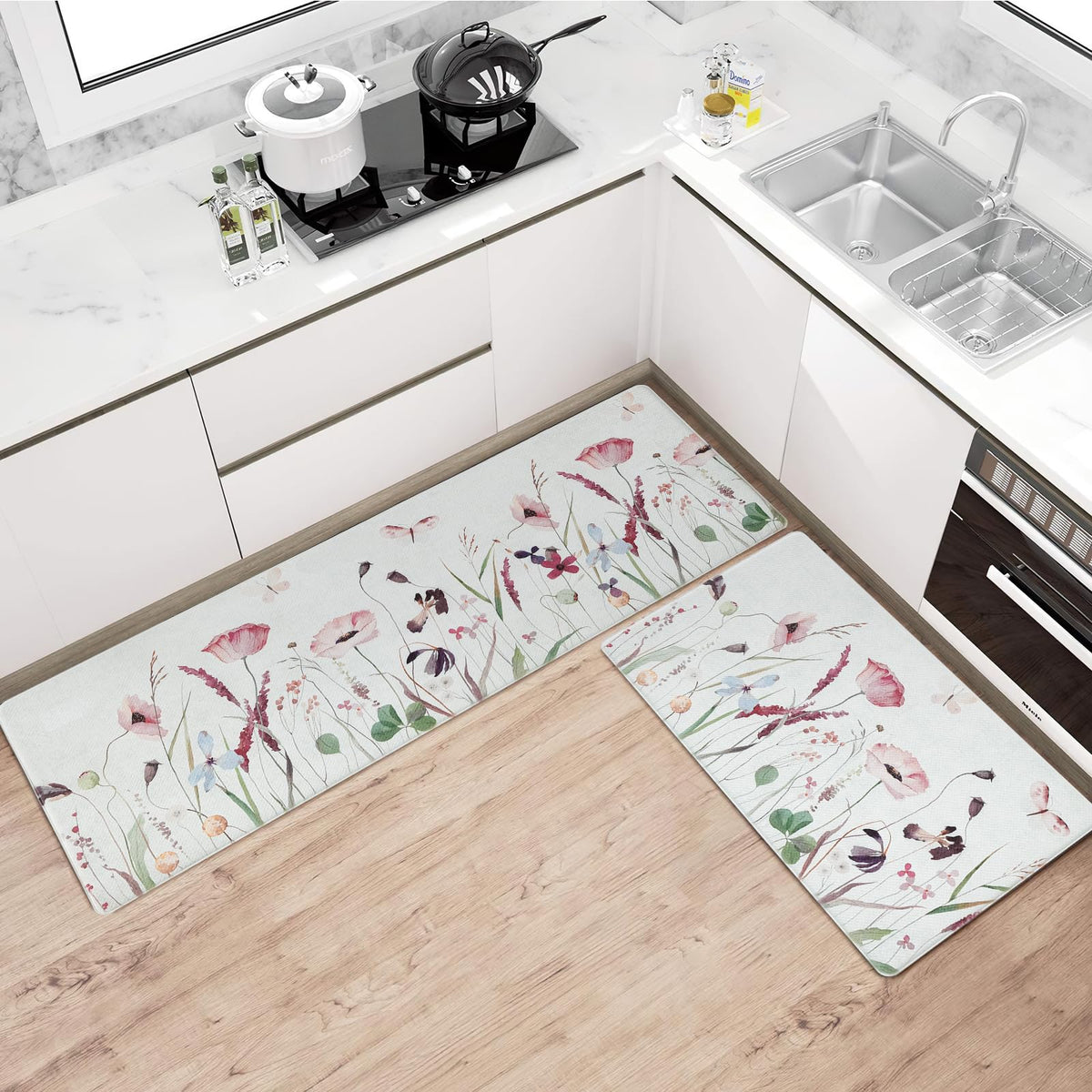 Anti Fatigue Waterproof Kitchen Mats Set of 2